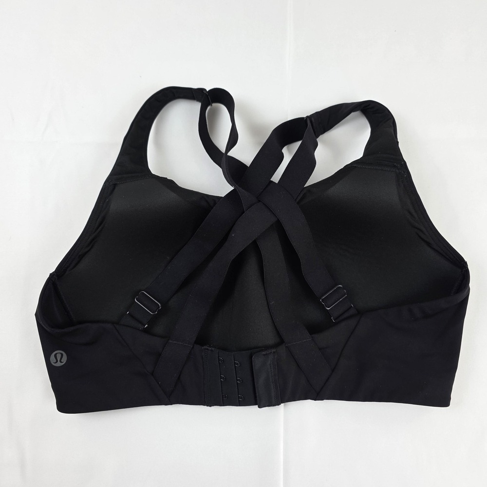Lululemon Sports Bra Womens 34C Black Energy High Support Crossback Adjustable